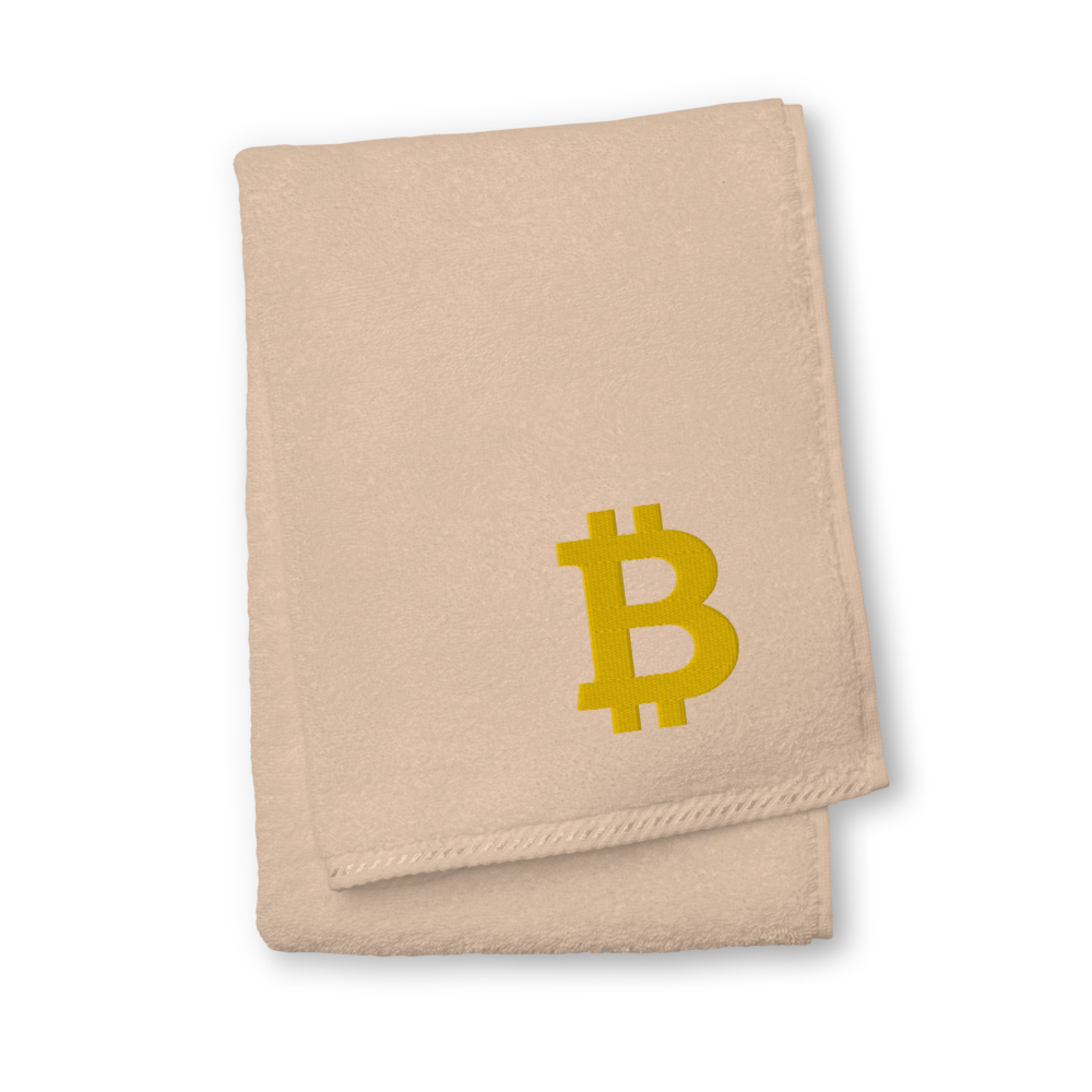 Bitcoin Gold Premium Embroidered Towel  zeroconfs Sand Hand Towel 
