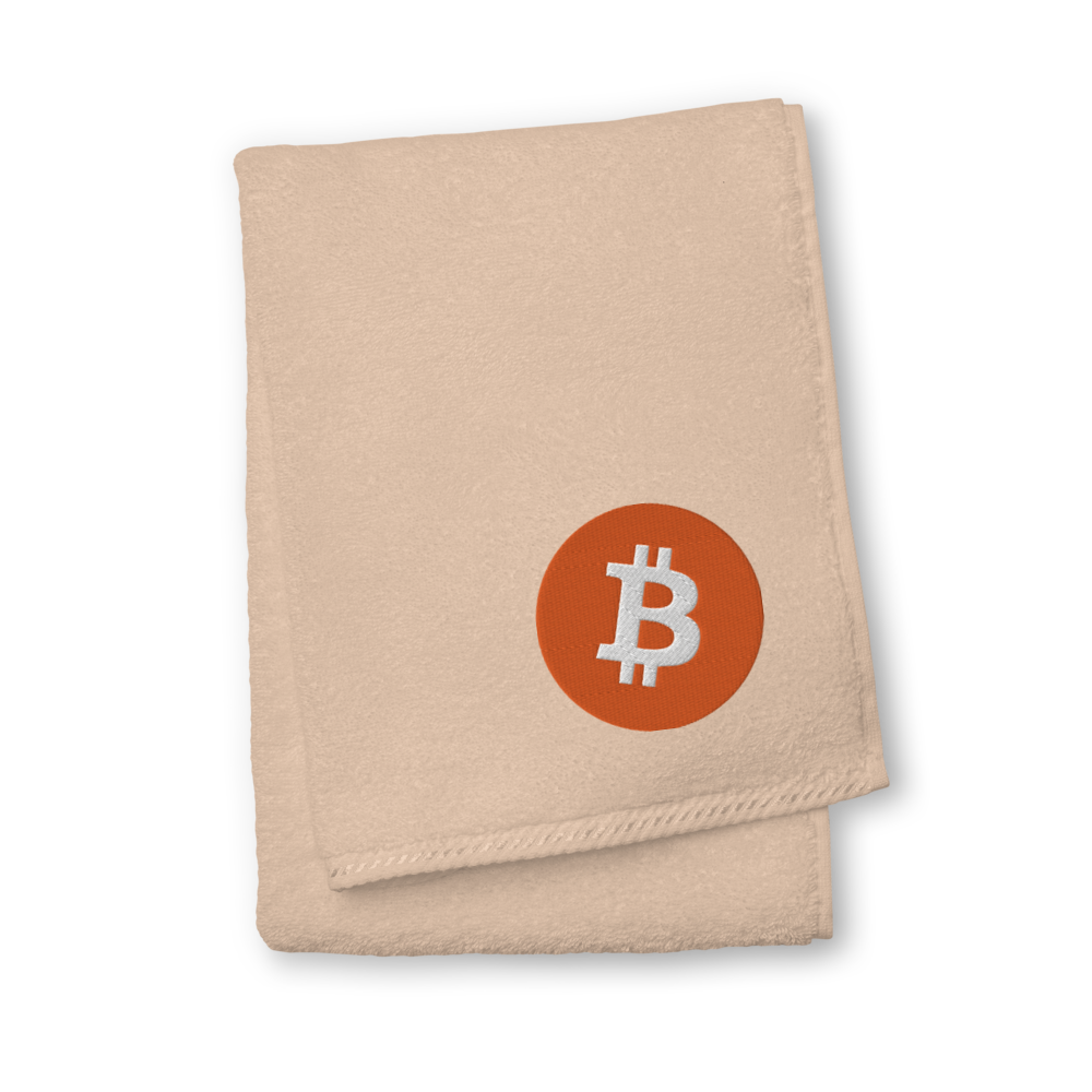 Bitcoin Core Logo Premium Embroidered Towel  zeroconfs Sand Hand Towel 