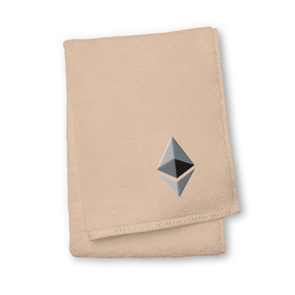 Ethereum Premium Embroidered Towel  zeroconfs Sand Hand Towel 