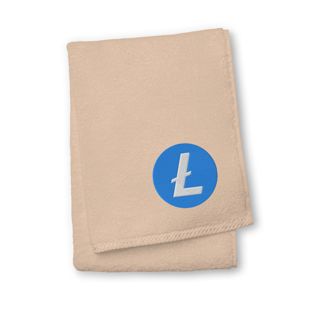 Litecoin Premium Embroidered Towel  zeroconfs Sand Hand Towel 