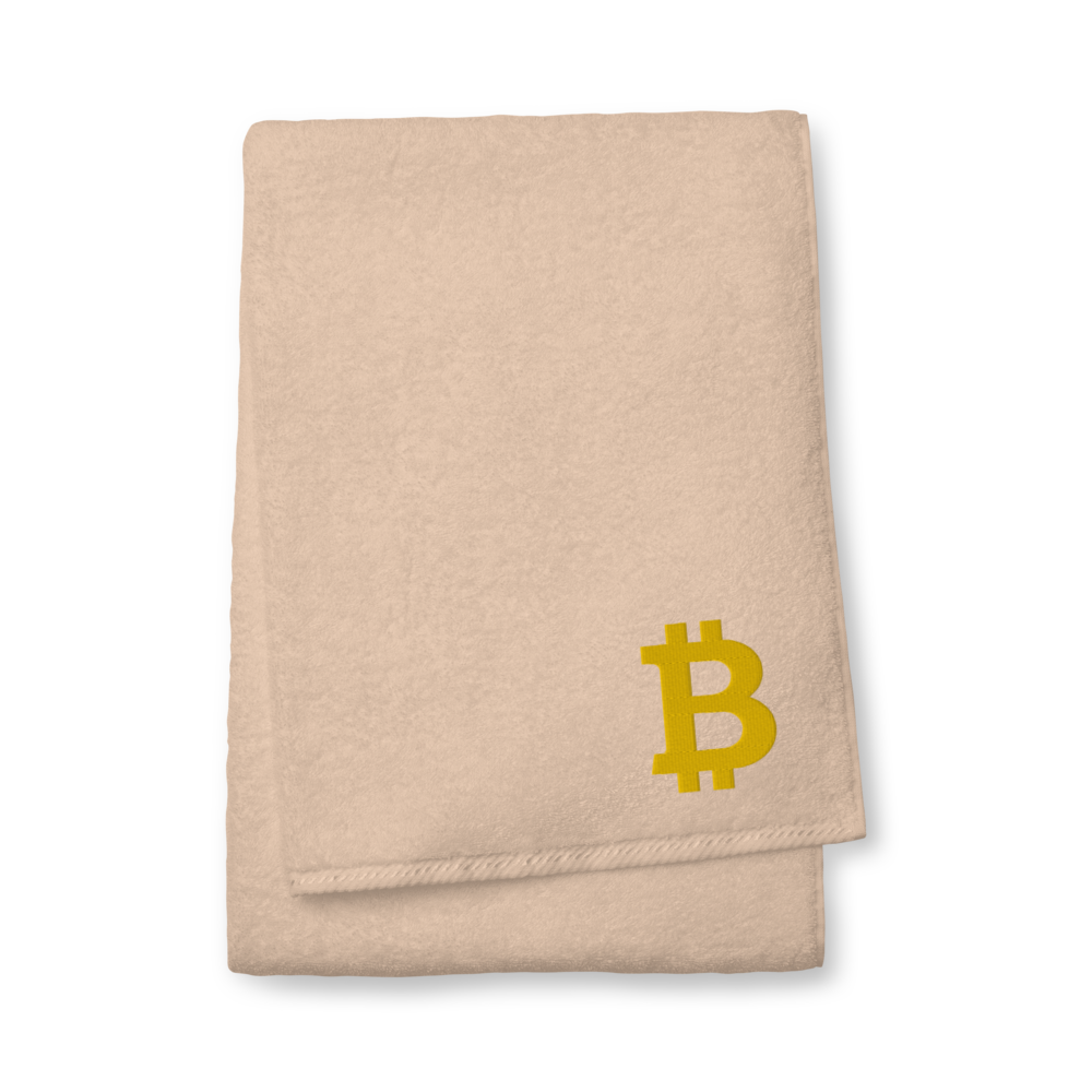 Bitcoin Gold Premium Embroidered Towel  zeroconfs Sand Bath Towel 