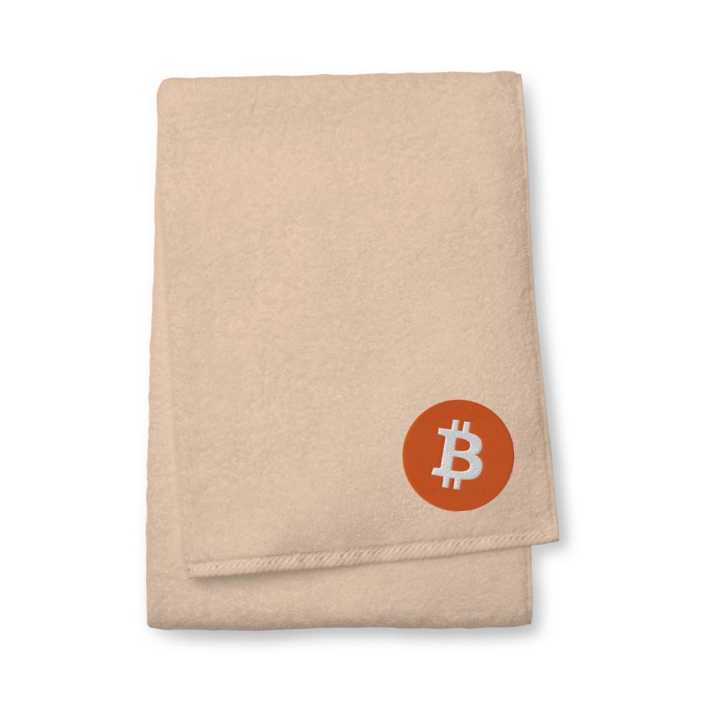 Bitcoin Core Logo Premium Embroidered Towel  zeroconfs Sand Bath Towel 