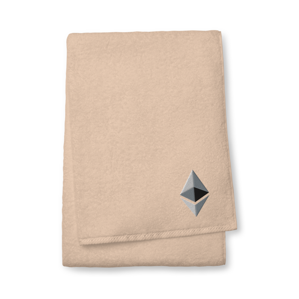 Ethereum Premium Embroidered Towel  zeroconfs Sand Bath Towel 