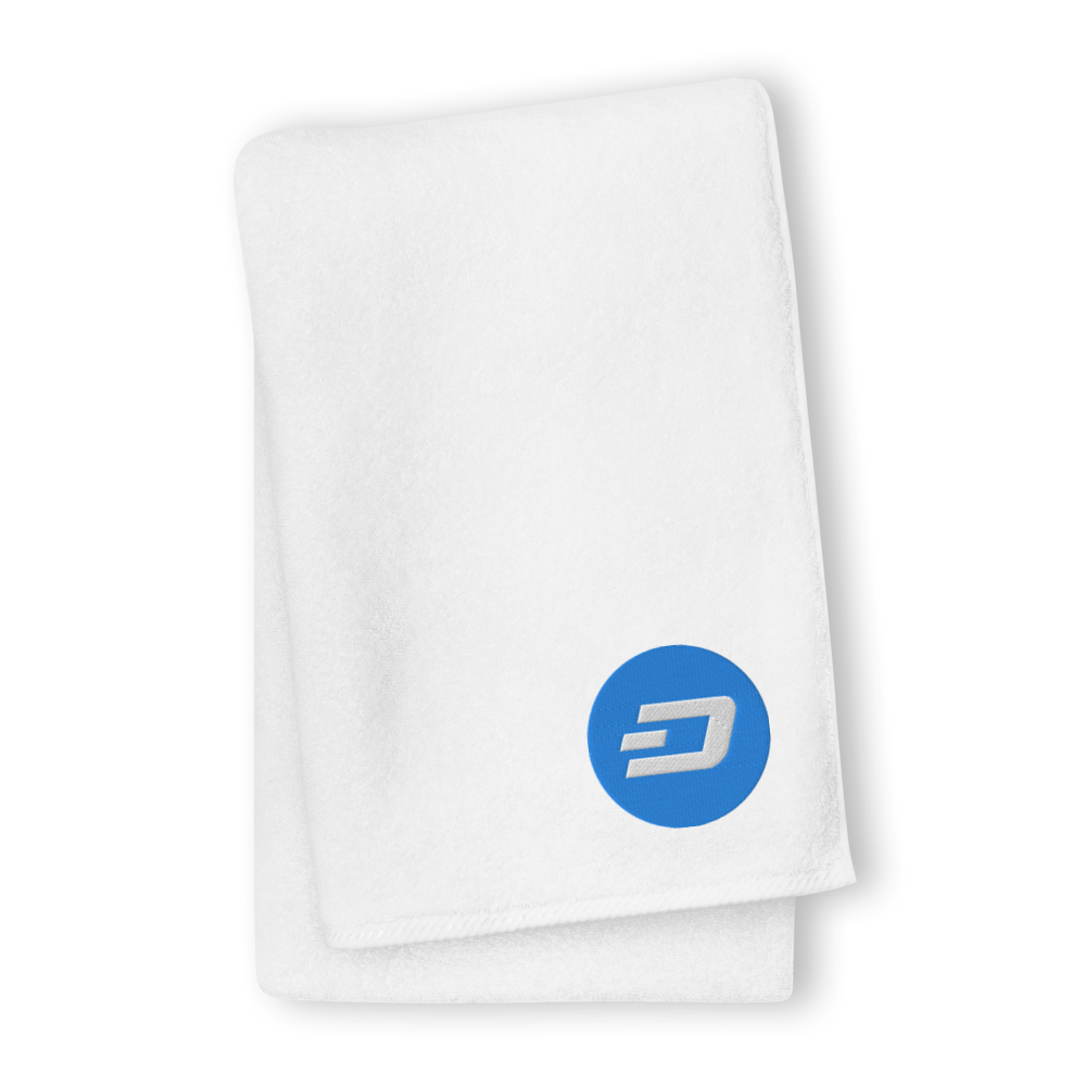 Dash Premium Embroidered Towel  zeroconfs White GIANT Towel 