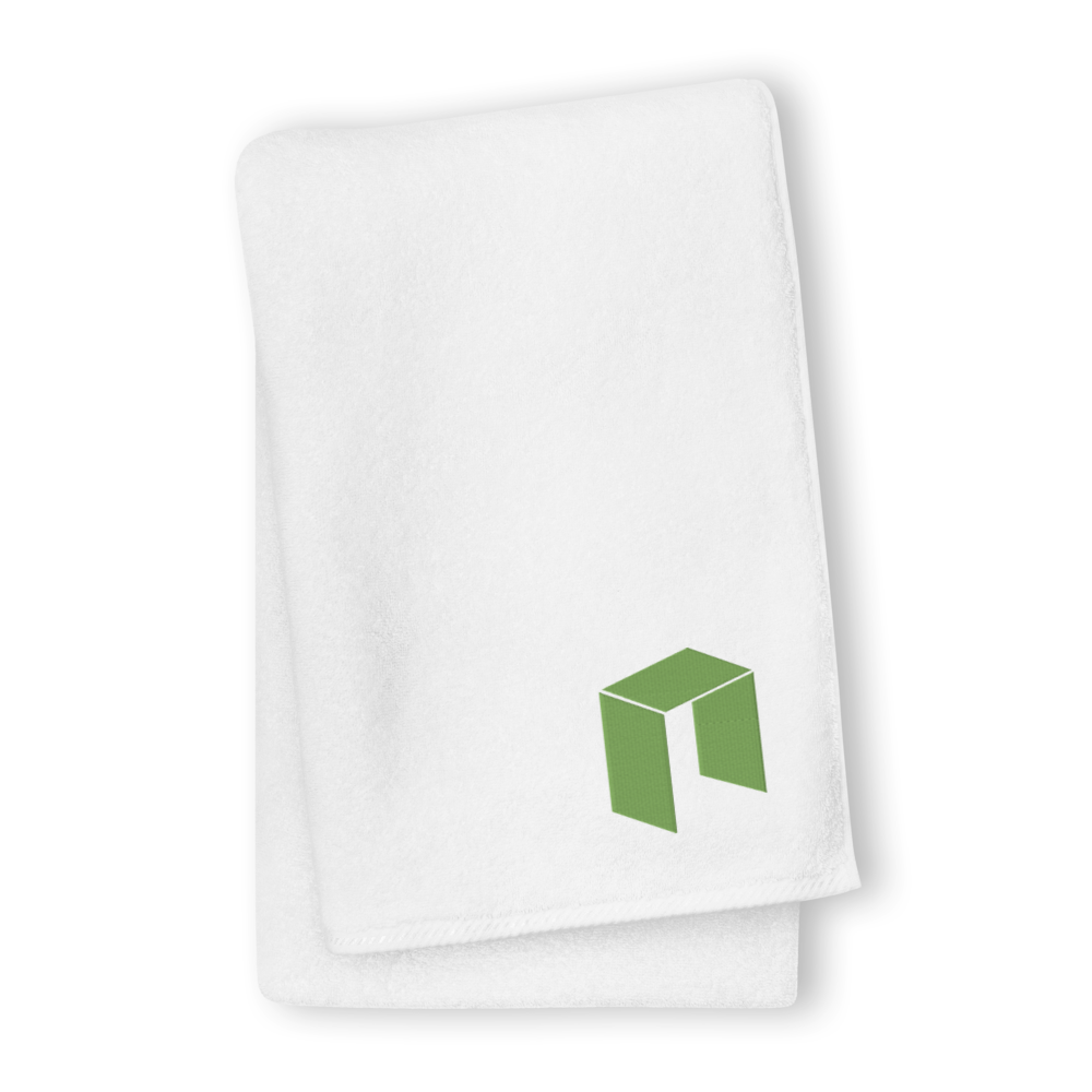 NEO Premium Embroidered Towel  zeroconfs White GIANT Towel 
