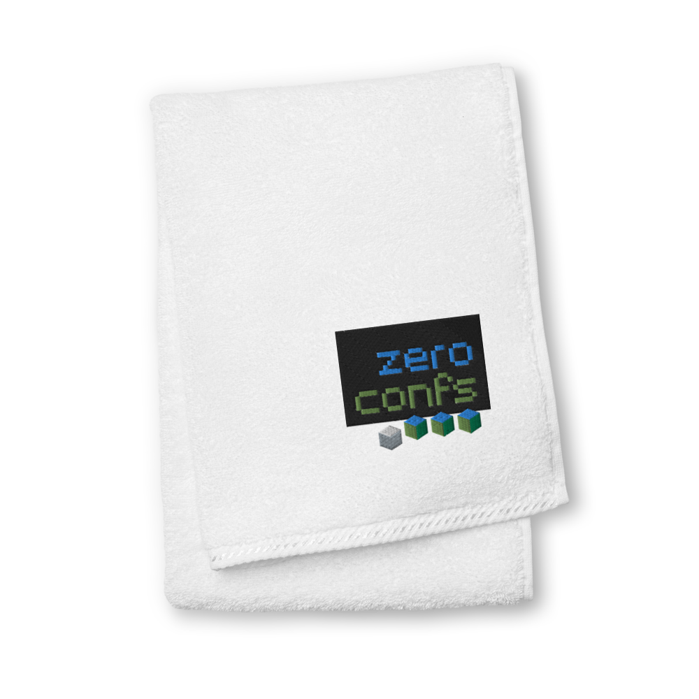 Zeroconfs.com Premium Embroidered Towel  zeroconfs White Hand Towel 