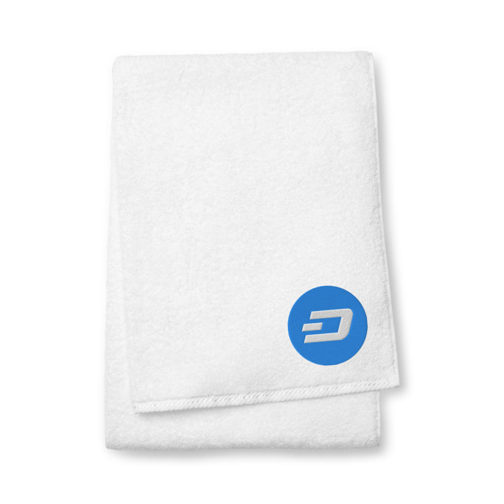 Dash Premium Embroidered Towel  zeroconfs White Bath Towel 