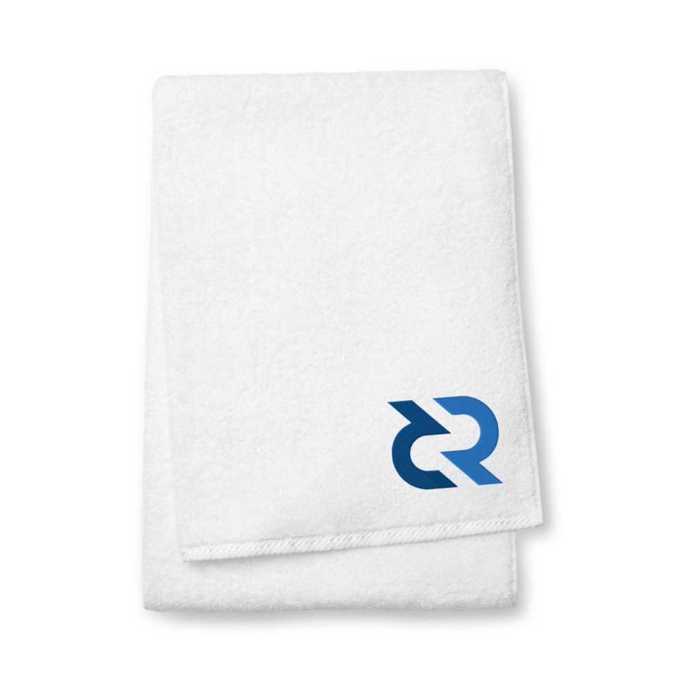 Decred Premium Embroidered Towel  zeroconfs White Bath Towel 