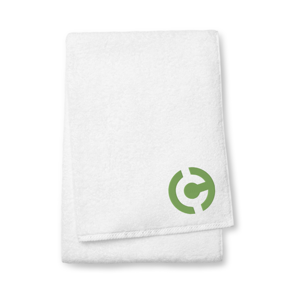 HandCash Official Premium Embroidered Towel  HandCash White Bath Towel 