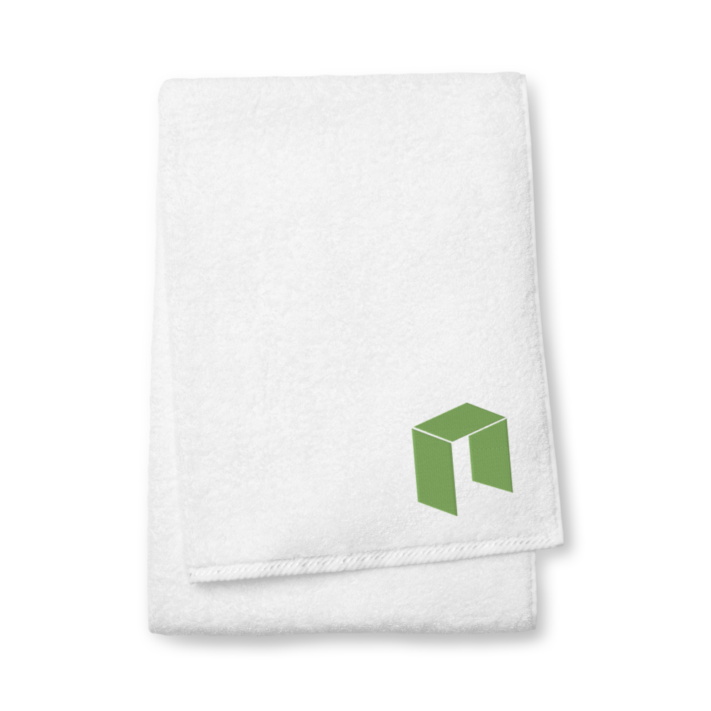 NEO Premium Embroidered Towel  zeroconfs White Bath Towel 