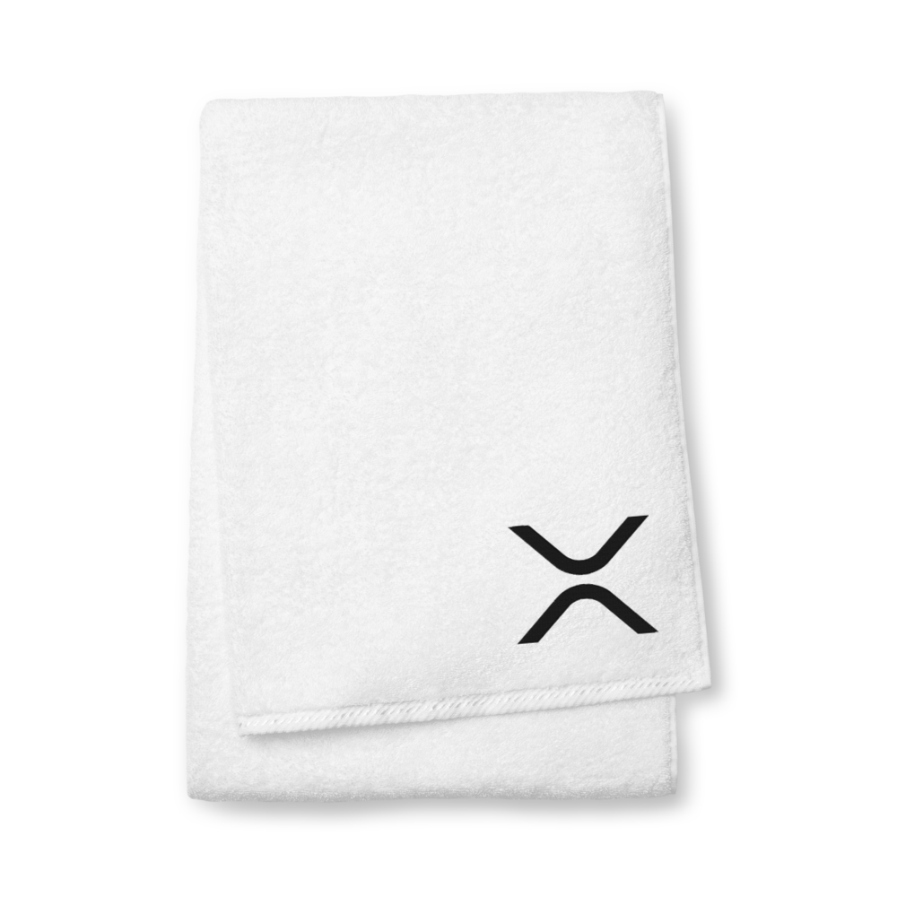 Ripple Premium Embroidered Towel  zeroconfs White Bath Towel 