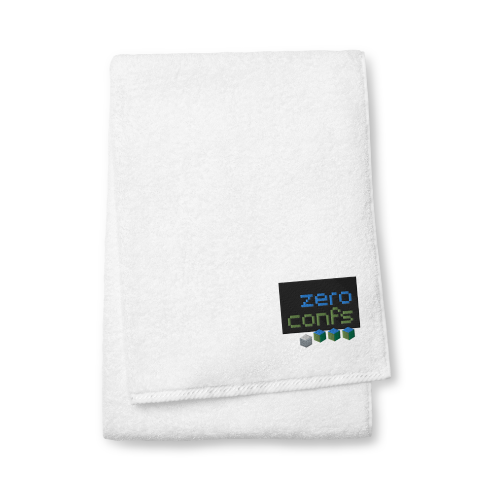 Zeroconfs.com Premium Embroidered Towel  zeroconfs White Bath Towel 