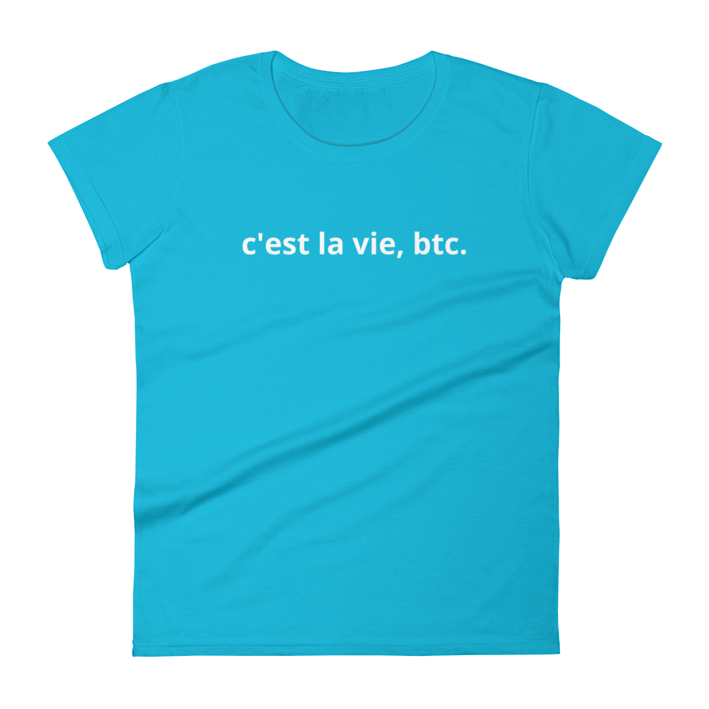 Such Is Life, Bitcoin Women's T-Shirt  zeroconfs Caribbean Blue S 