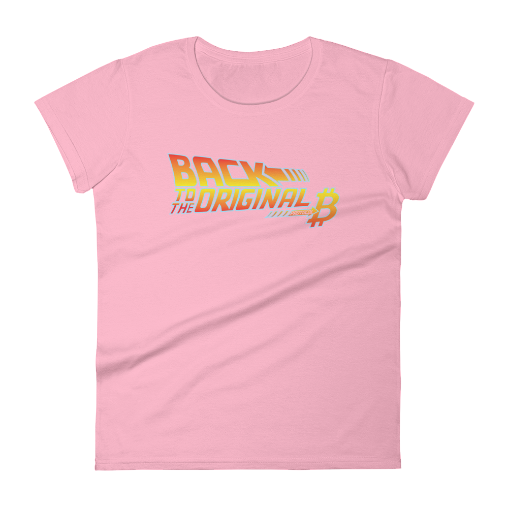 Back To The Original Bitcoin Protocol Women's T-Shirt  zeroconfs Charity Pink S 