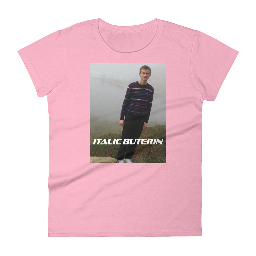 Italic Buterin Ethereum Women's T-Shirt  zeroconfs Charity Pink S 