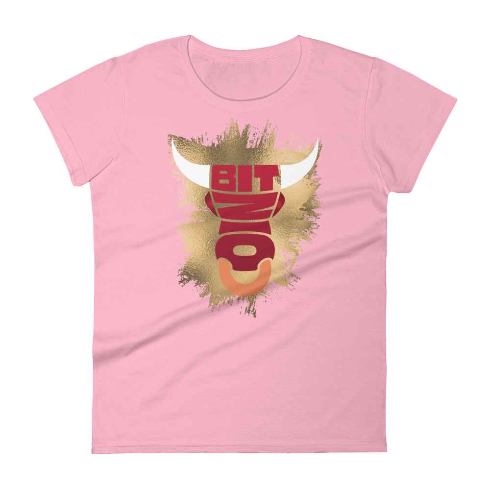Bitcoin Bull Women's T-Shirt  zeroconfs Charity Pink S 