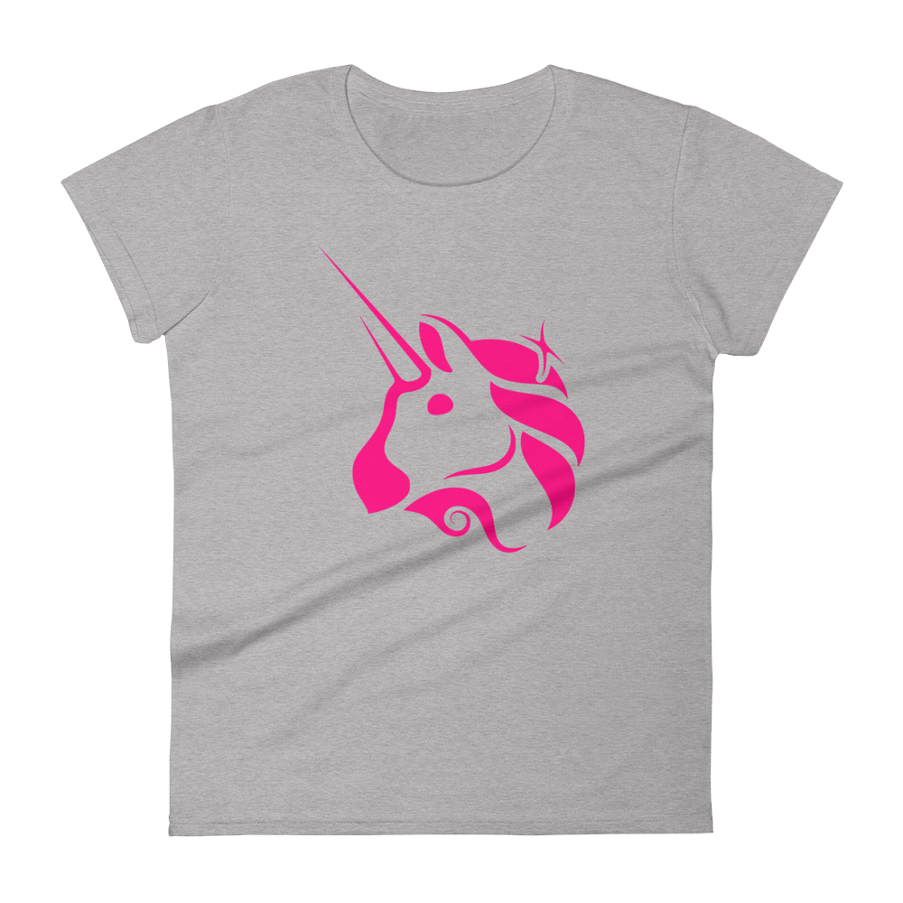 Uniswap Unicorn Women's T-Shirt  zeroconfs Heather Grey S 