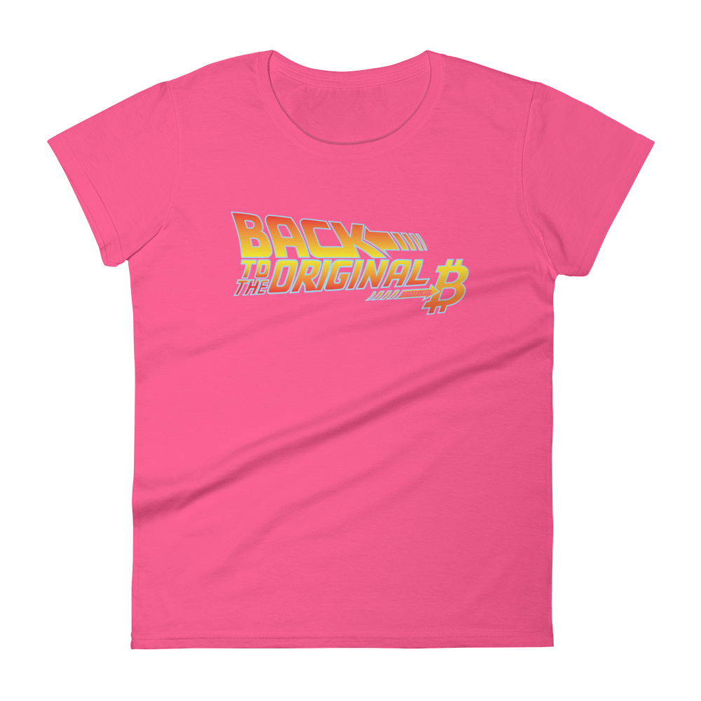 Back To The Original Bitcoin Protocol Women's T-Shirt  zeroconfs Hot Pink S 