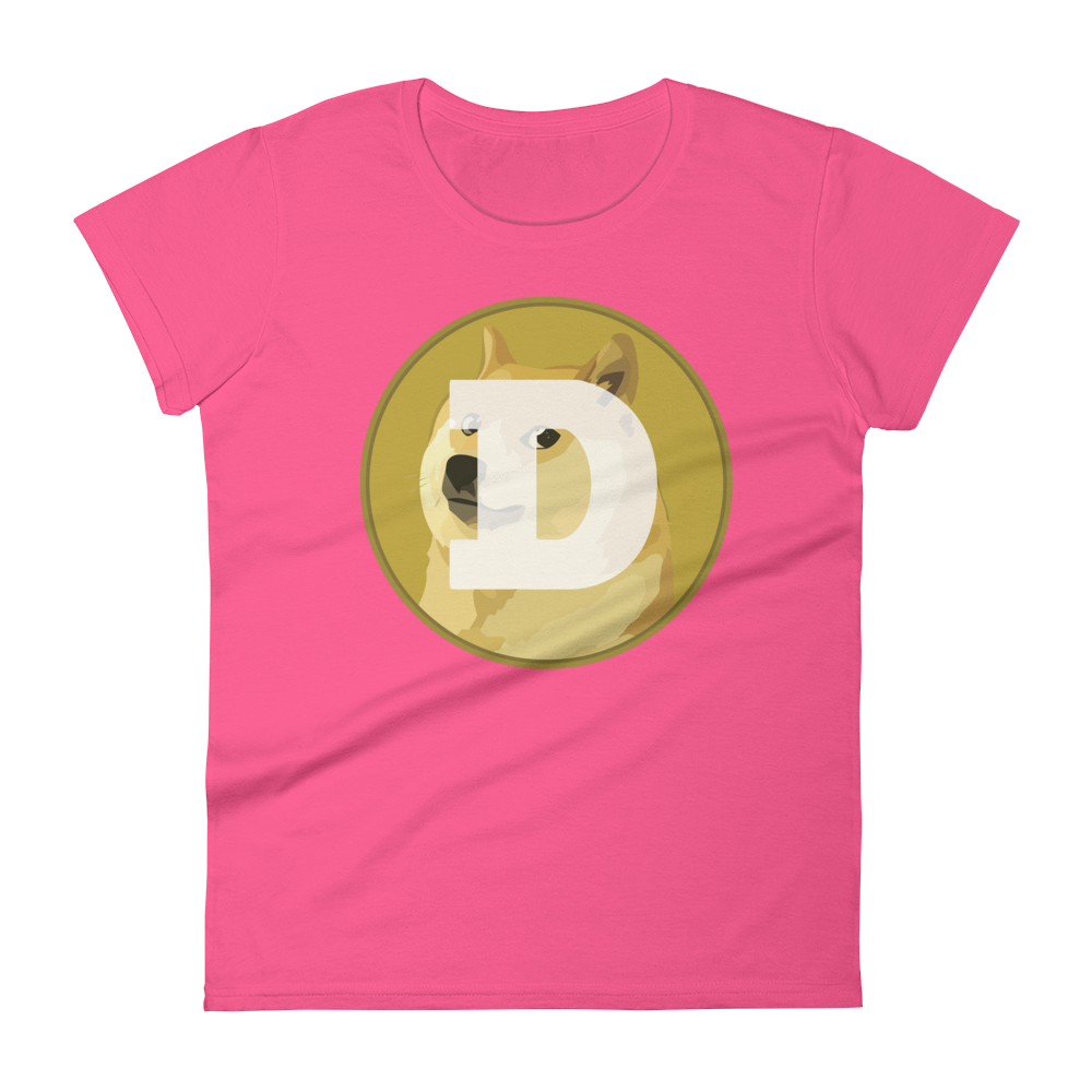 Dogecoin Women's T-Shirt  zeroconfs Hot Pink S 