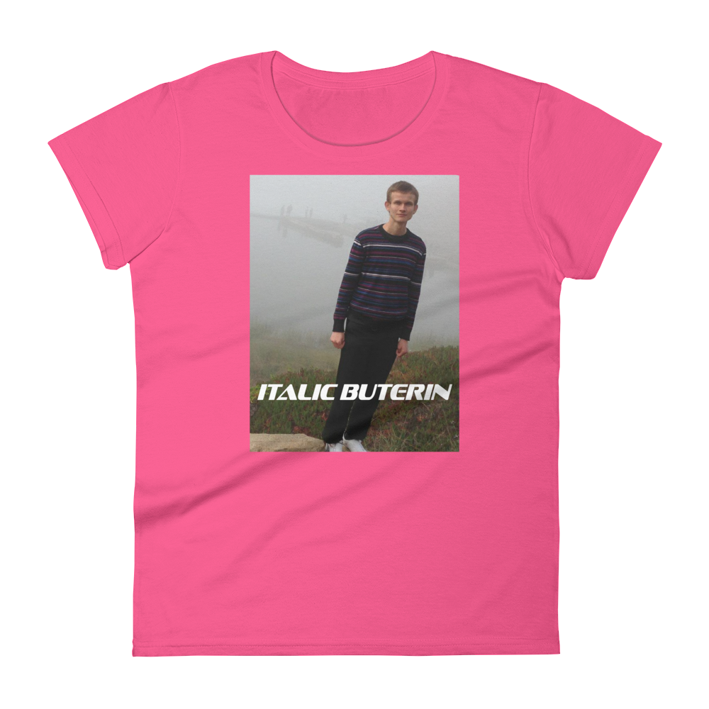 Italic Buterin Ethereum Women's T-Shirt  zeroconfs Hot Pink S 