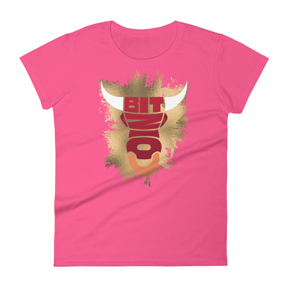 Bitcoin Bull Women's T-Shirt  zeroconfs Hot Pink S 
