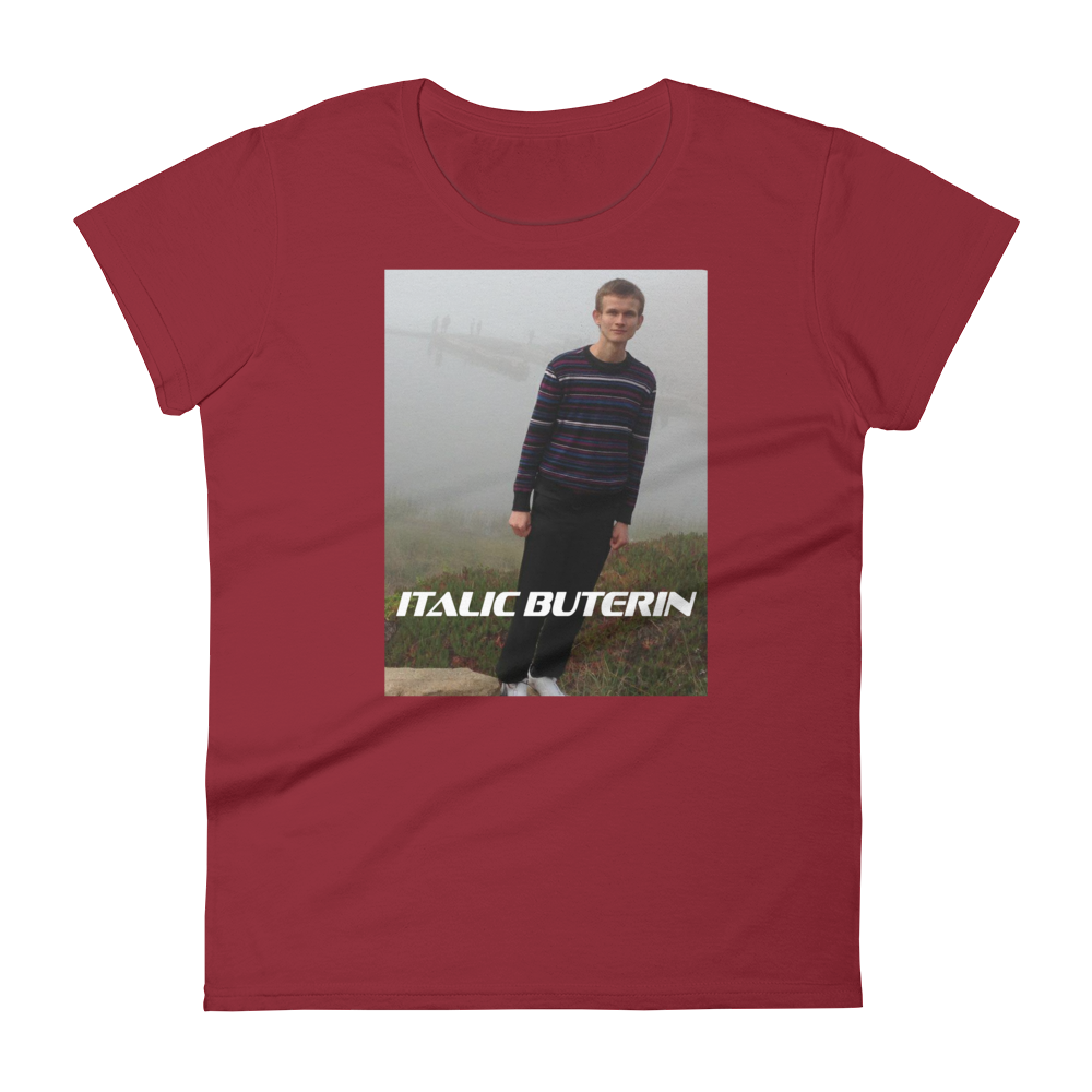 Italic Buterin Ethereum Women's T-Shirt  zeroconfs Independence Red S 