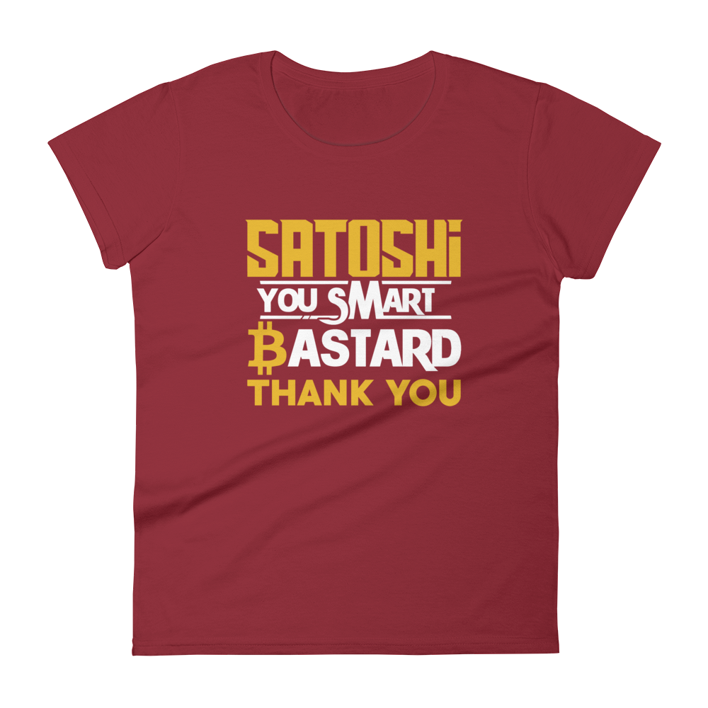 Satoshi You Smart Bastard Bitcoin Women's T-Shirt  zeroconfs Independence Red S 