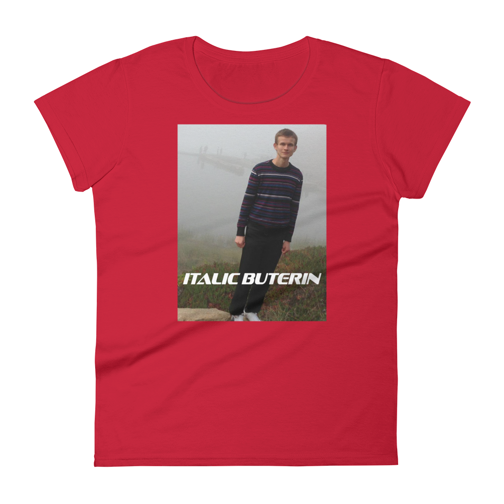 Italic Buterin Ethereum Women's T-Shirt  zeroconfs Red S 