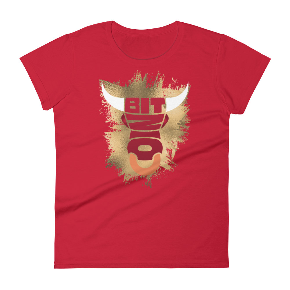Bitcoin Bull Women's T-Shirt  zeroconfs Red S 