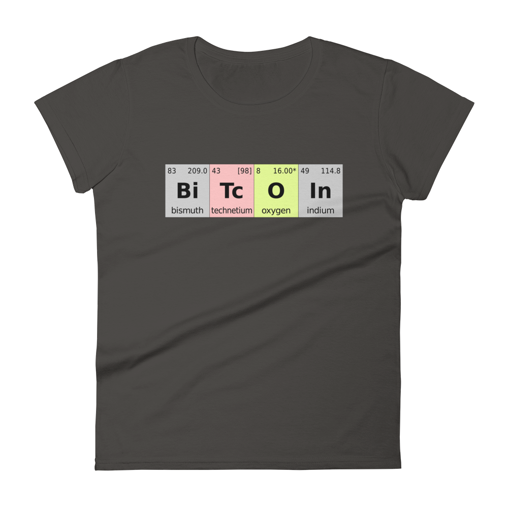 Bitcoin Periodic Table Women's T-Shirt  zeroconfs Smoke S 