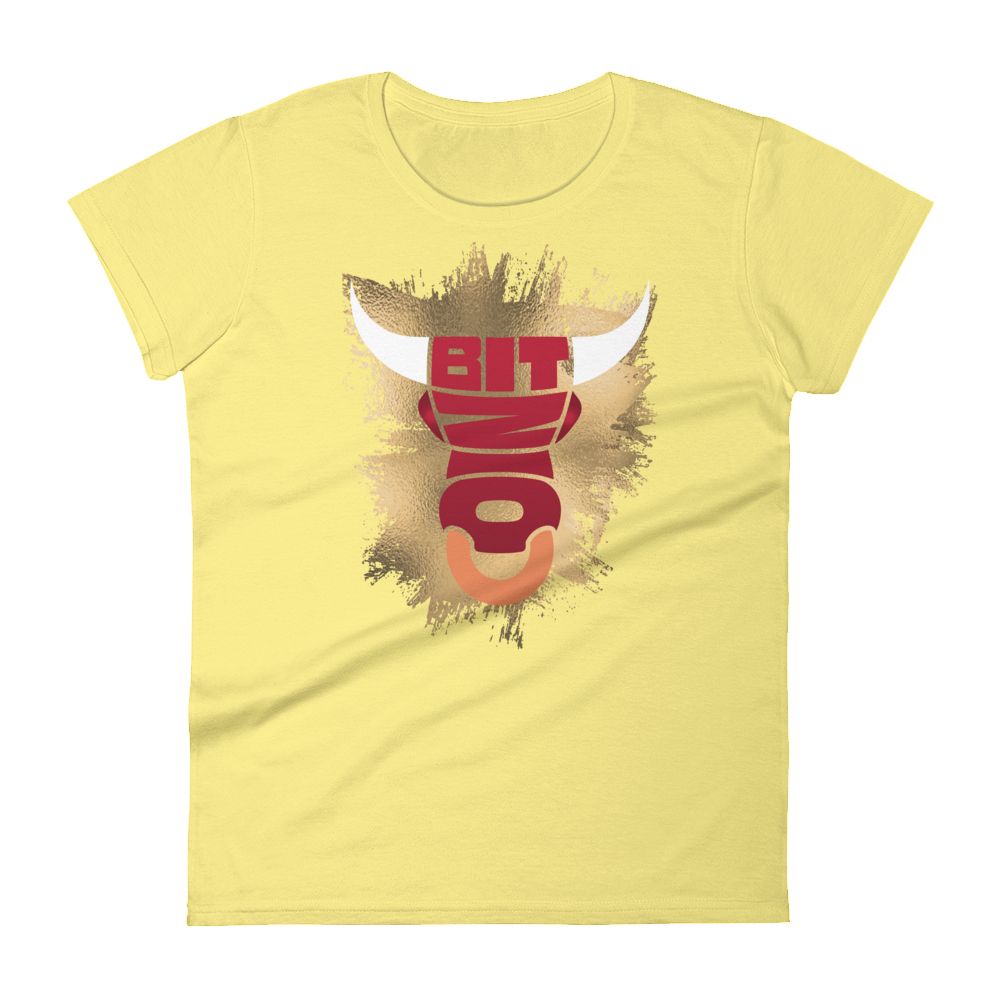 Bitcoin Bull Women's T-Shirt  zeroconfs Spring Yellow S 