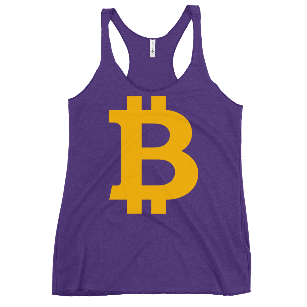 Bitcoin B Women's Racerback Tank  zeroconfs Purple Rush XS 