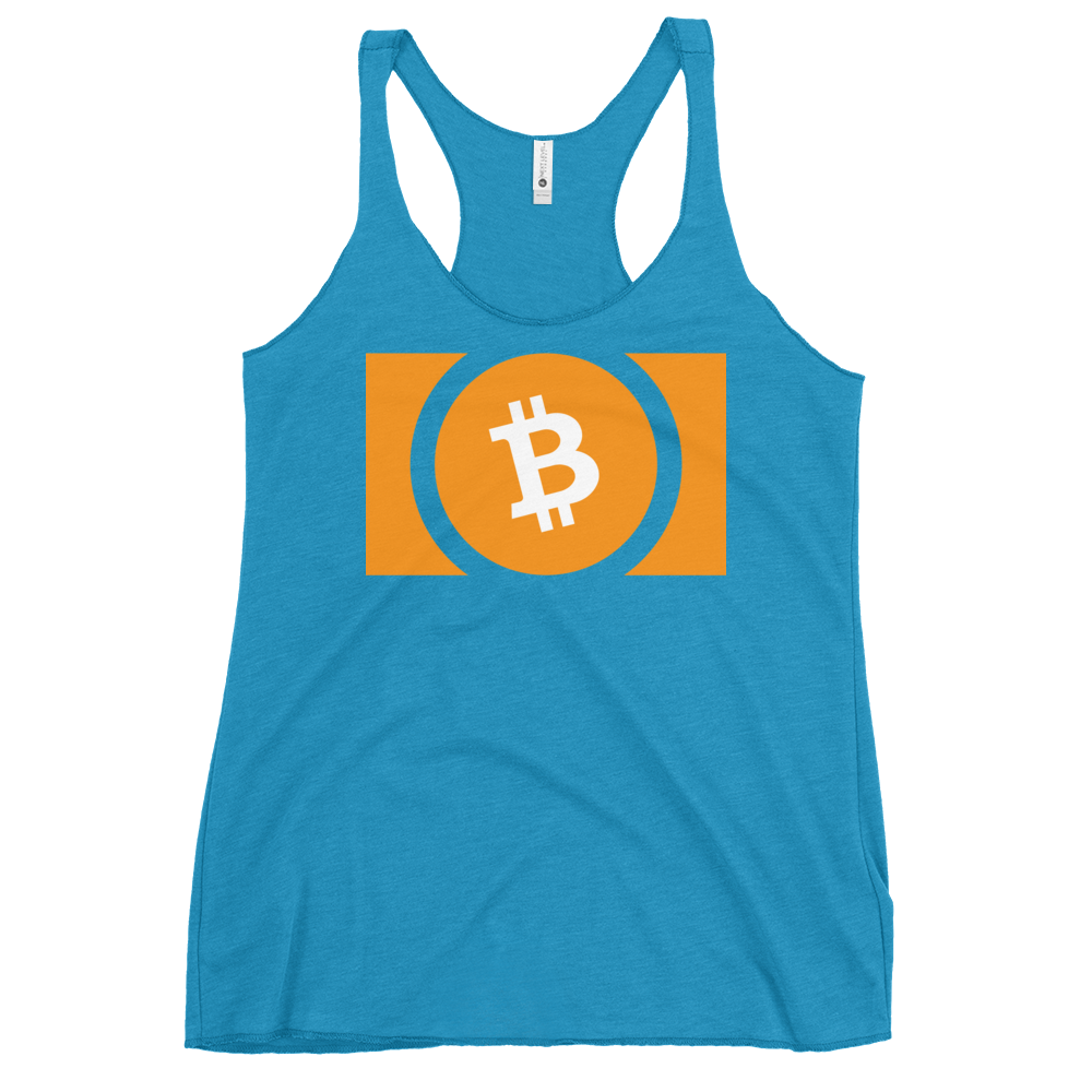 Bitcoin Cash Women's Racerback Tank  zeroconfs Vintage Turquoise XS 