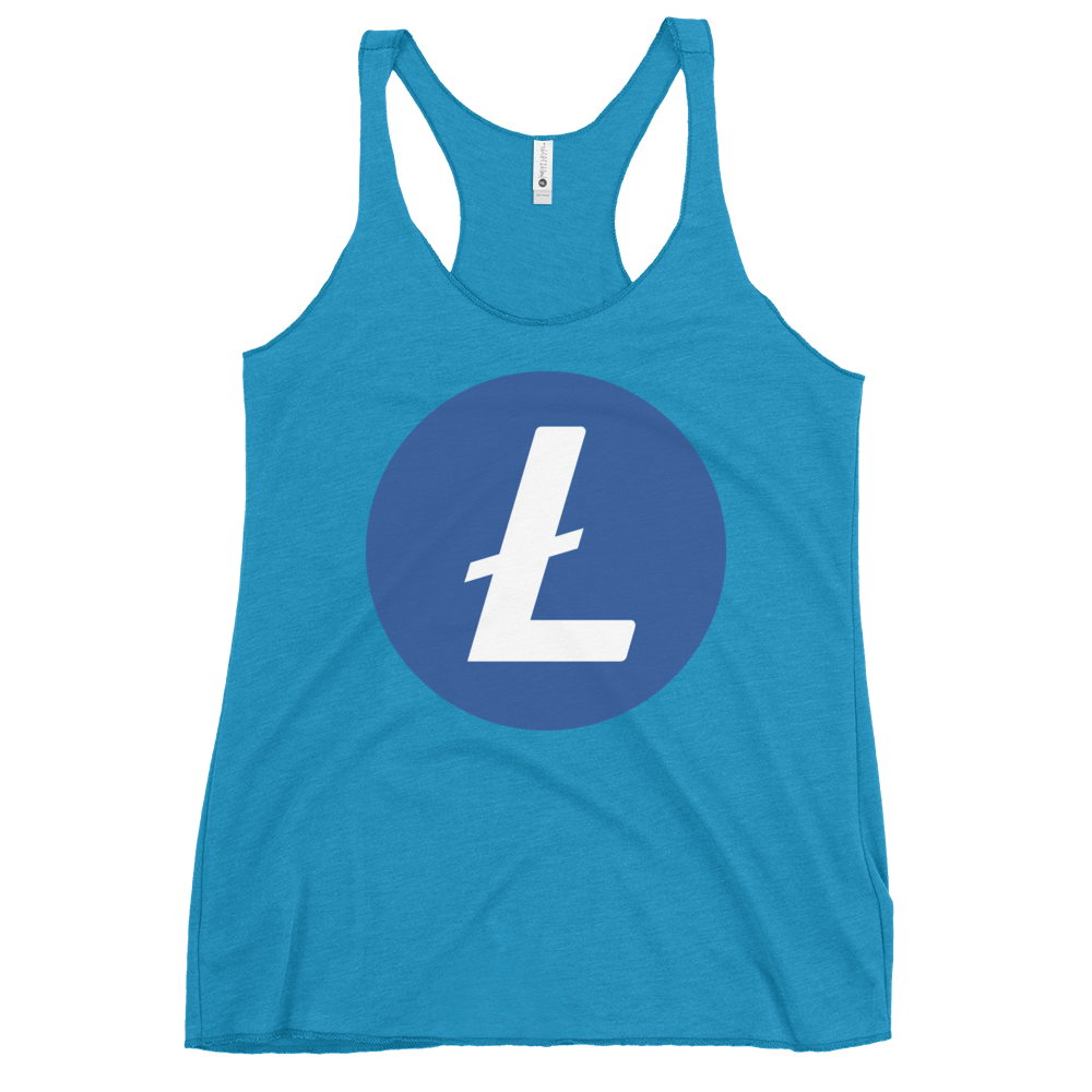 Litecoin Women's Racerback Tank  zeroconfs Vintage Turquoise XS 